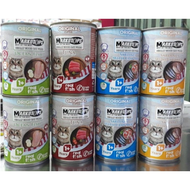 MARKOTOP WET FOOD 400 GRAM KALENG MAKANAN KUCING