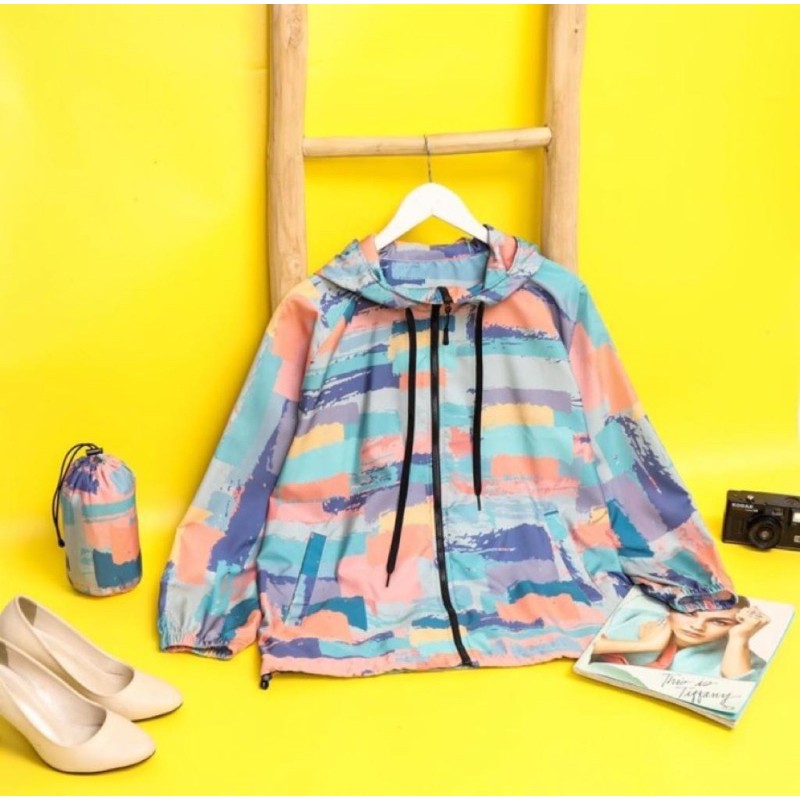 jaket Raia jacket Raia Brisa Blue MIDI