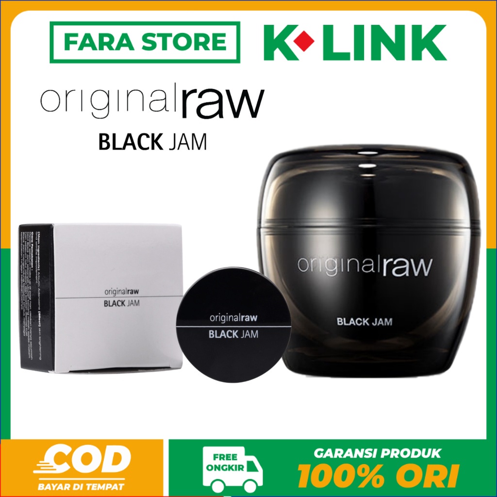 [COD] ( EXPIRED DATE 2024 ) ORIGINAL RAW BLACK JAM K LINK CREAM PELEMBAB WAJAH KOREA ASLI 50 ML / 9 