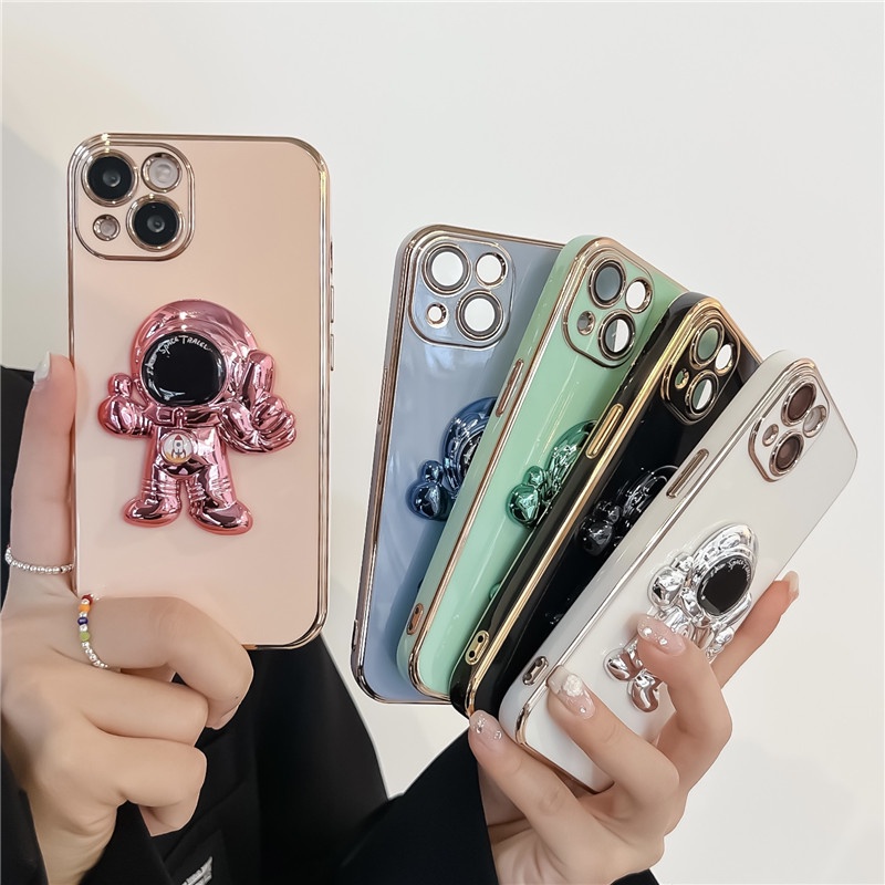 Casing Soft Case Silikon Motif Astronot Untuk iphone 11 Pro MAX 12 13 Pro MAX XS MAX XR X 7 + 8 +