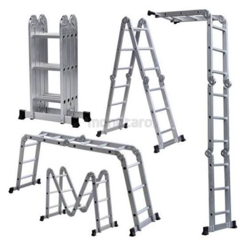 Tangga lipat alumunium multifungsi 3.5meter tangga lipat alumunium
