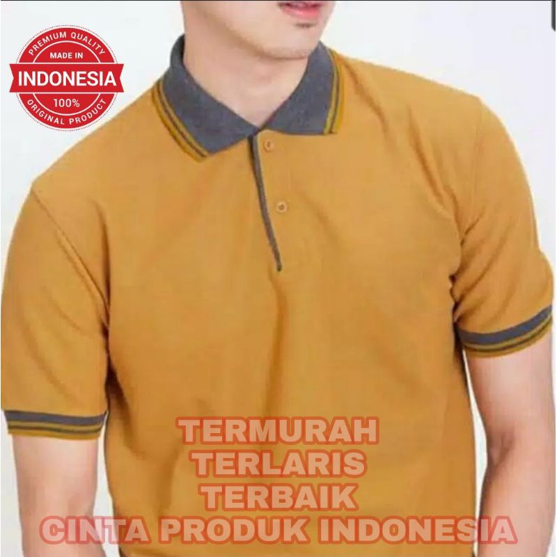 Polo Shirt Pria Polos / Baju Polo Pria Dewasa Polos / Baju Kerah Pria Cowok Polos / Baju Krah Pria L