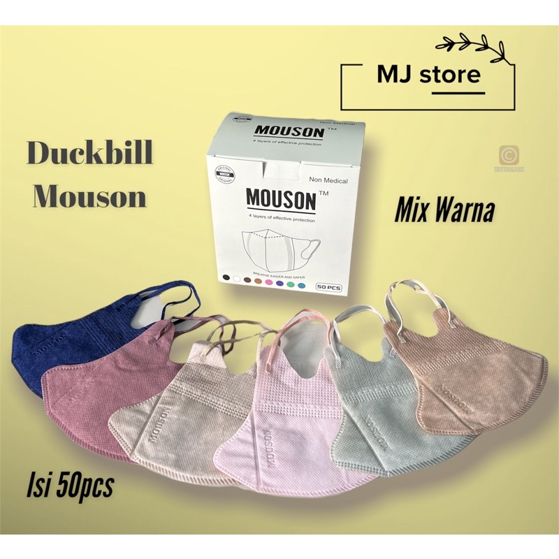 Masker DUCKBILL MOUSON/WEMASK/Warna Garis (MIRIP SENSI) HARGA GROSIR TERMURAH