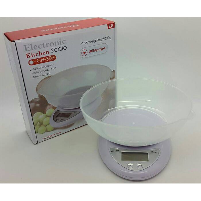 TIMBANGAN DAPUR MANGKOK/ELECTRONIC DIGITAL SCALE CH-302 B05