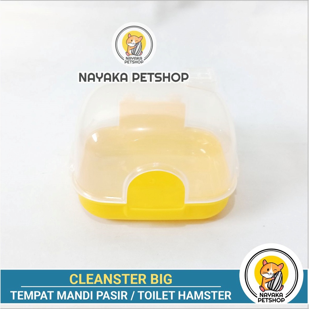 Cleanster Big Tempat Mandi Pasir Hamster Wadah Pasir Wangi Toilet Pasir Gumpal