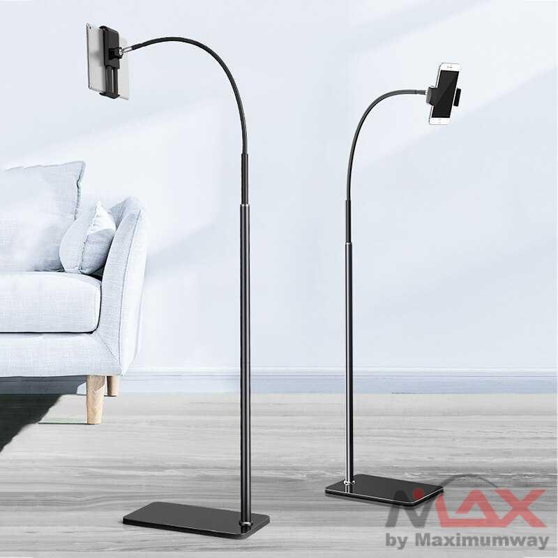 TaffSTUDIO Floor Stand Dudukan Smartphone iPad Holder Rotating - GH027 Warna Hitam