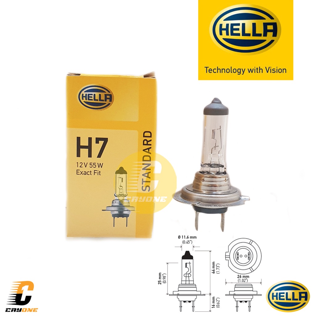 Jual HELLA Bohlam Lampu Halogen Mobil H7 12V 55W | Shopee Indonesia