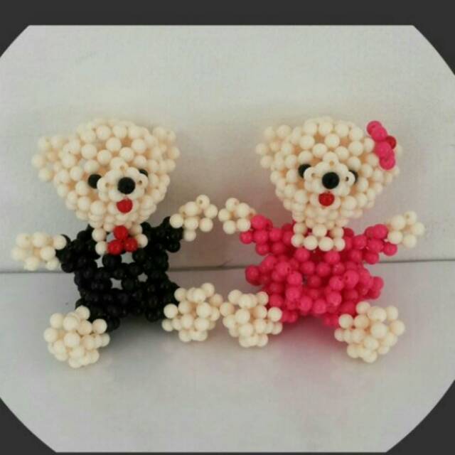 Souvenir Pajangan Teddy Bear Couple - Besar