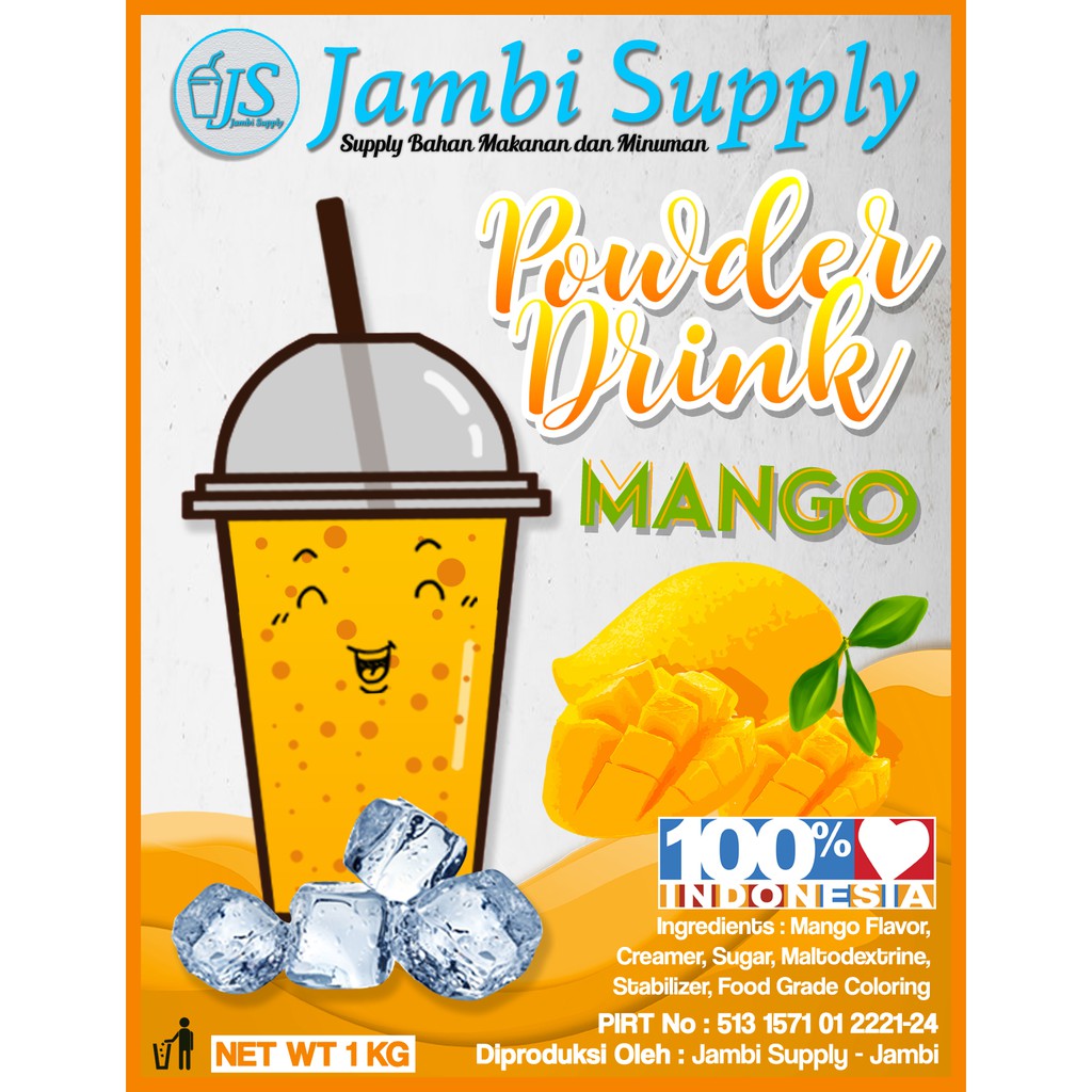 

POWDER DRINK MANGGA MINUMAN BUBUK RASA MANGGA 1KG