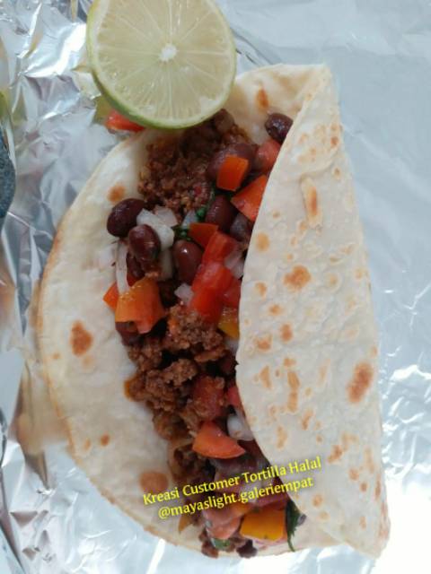 Tortilla 20cm isi 10 lembar tortila kulit kebab bungkus kebab bahan kebab halal daging kebab tacos nachos roti canai maryam libanes halal murah