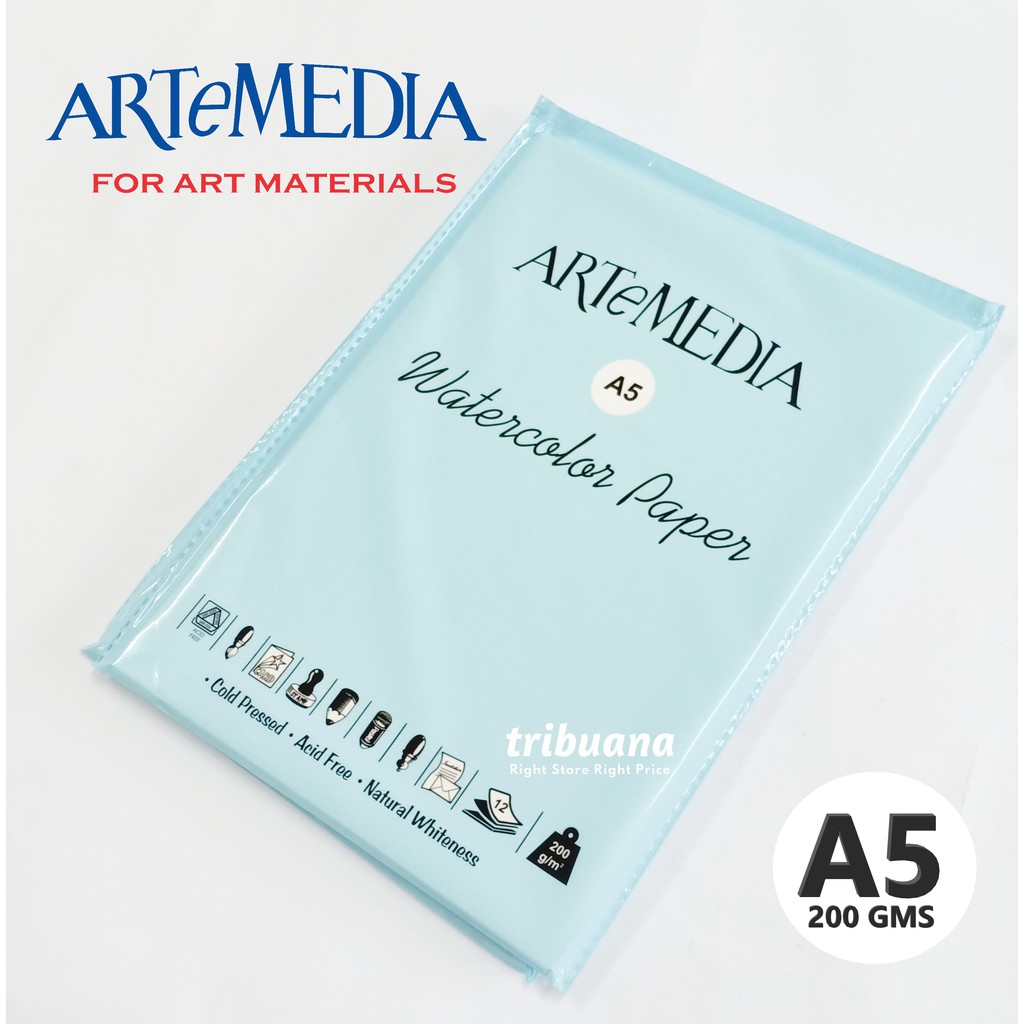 Jual Artemedia Watercolor Paper A5/Kertas Khusus Cat Air A5/Watercolour Paper A5 Indonesia|Shopee Indonesia