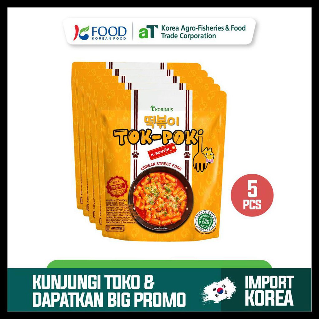 

LANGSUNG ORDER SAJA PAKET HEMAT KORINUS K - BUNSIK TOKPOKI 5 PCS