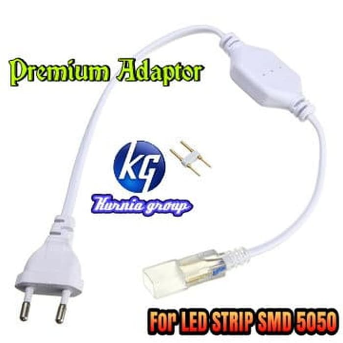 Premium Adaptor LED STRIP SMD 5050 Selang Conector BOSSECOM / Adapter Colokan Konektor STRIPLED 220v