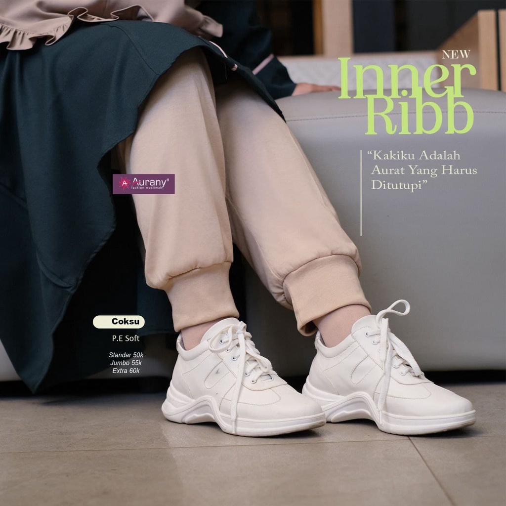 Celana Inner AURANY Model RIB Dalaman Legging Wanita iner Muslimah