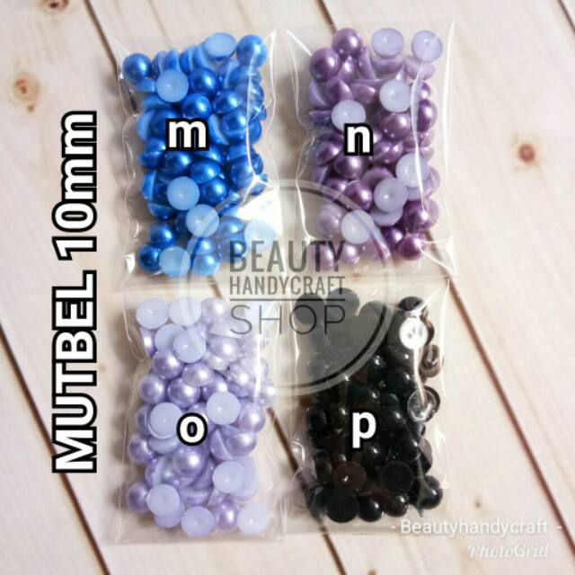 Mutbel 10MM mutiara belah setengah [25bh]