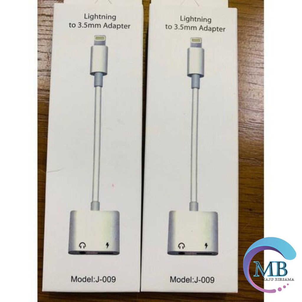 J009 dual converter spilter iPhone ligthing to jack audio 3.5MM 7 7+ 8+ x xr xs Max 11 pro Max MB491