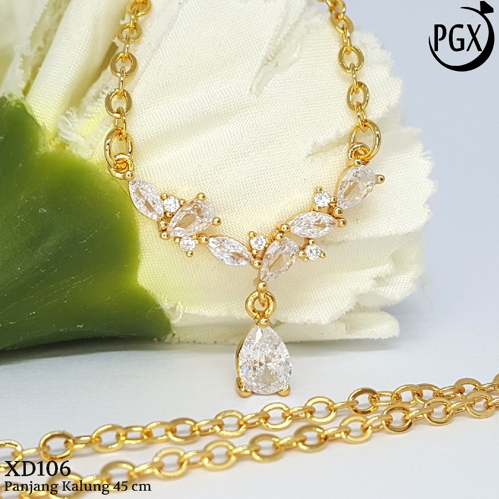 PGX Kalung Wanita Xuping Perhiasan Lapis Emas Aksesoris Fashion Premium - XD006