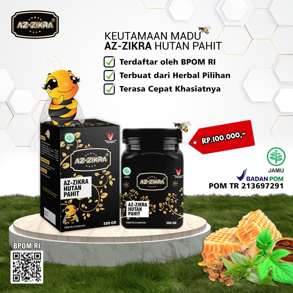 

Madu Azzikra Hutan Pahit Kemasan Baru 500gr