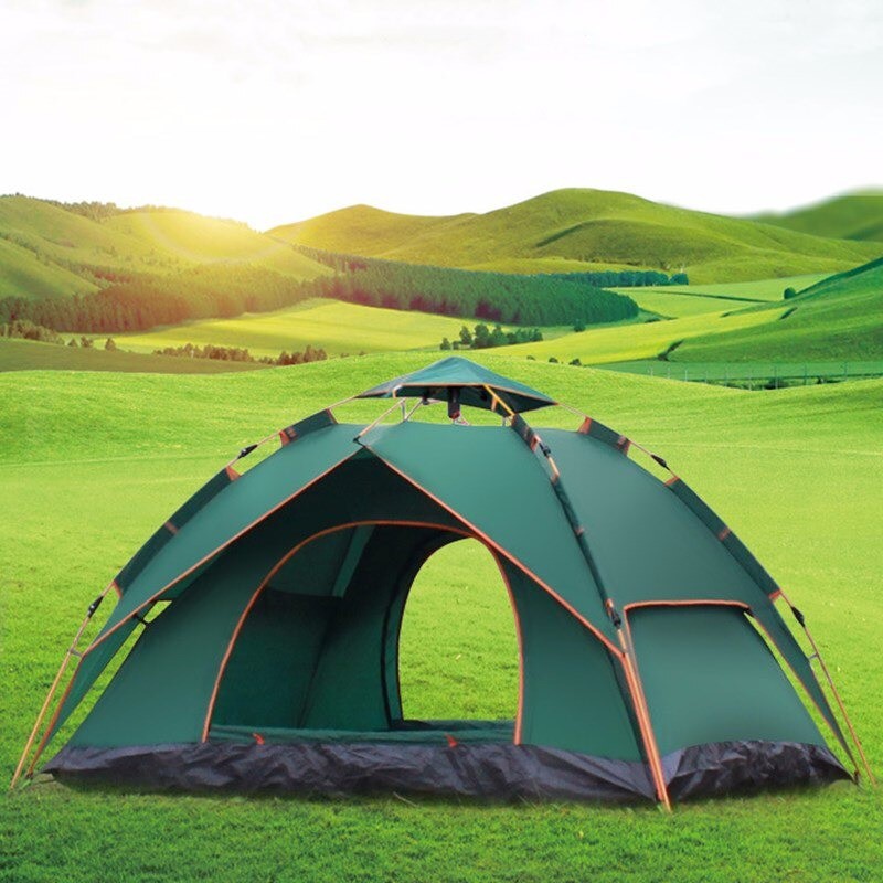 Tenda Kemah Camping Outdoor Adventure 3-4 Orang - ZK50 - Green / Tenda Camping / Kemah