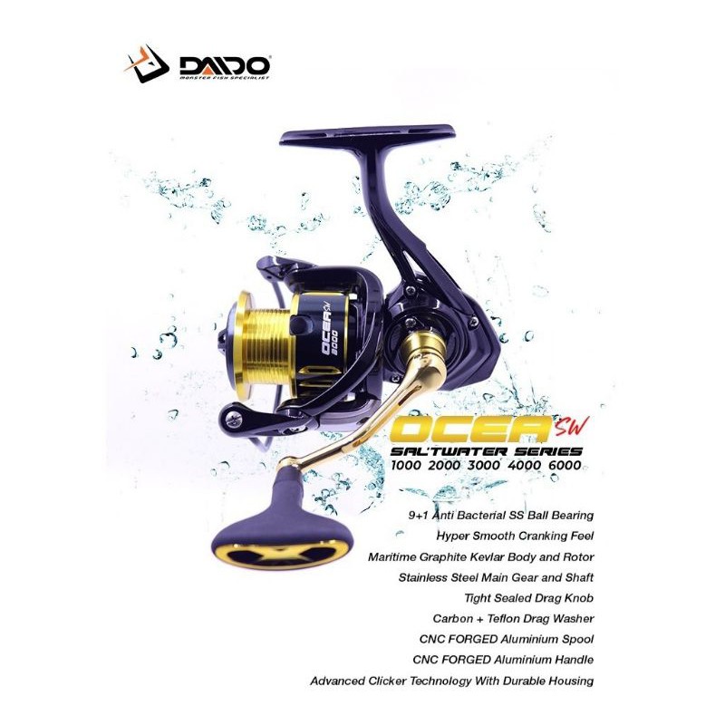 DAIDO REEL PANCING OCEA SPIN SW UKURAN 1000 - 6000