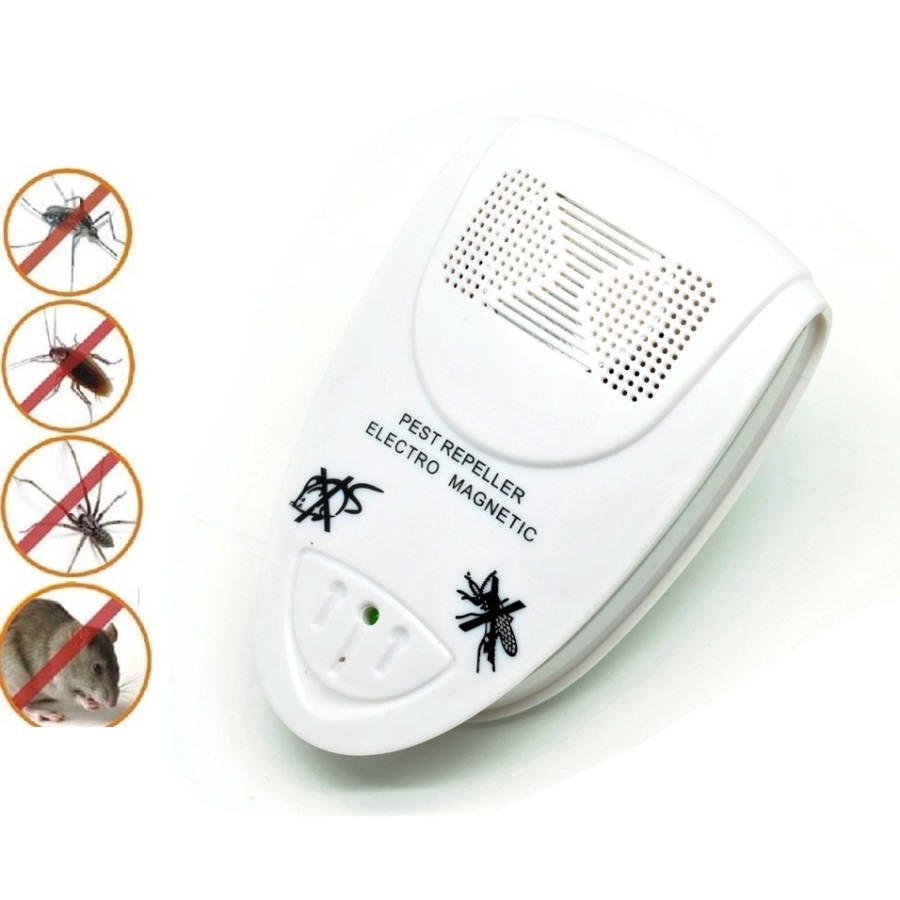 Bug Scare Ultrasonic Rat Pest Control Repeller / Anti Nyamuk - White