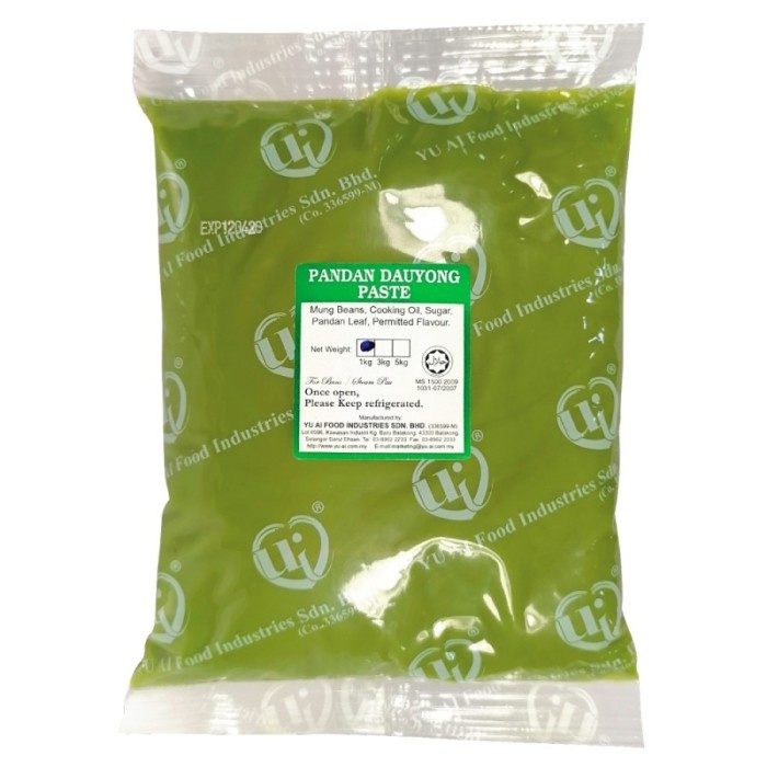 

Yu Ai Pasta Pandan Filling 3 KG / Pandan Filling Soft 3KG / ISI PANDAN