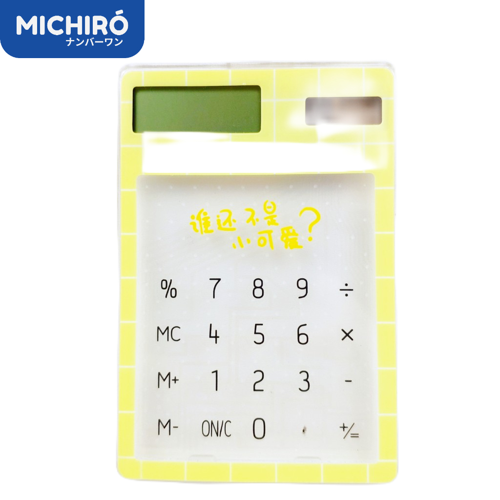 

Michiro Kalkulator Mini Korea Touchscreen Tanpa Baterai Tipis Transparan panel tenaga Surya Solar Energy Korea Line Invisible Calculator