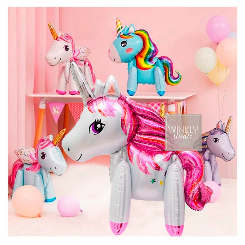 Balon Unicorn 3D Standing Balloon Unicorn / Balon Foil Kuda Pony