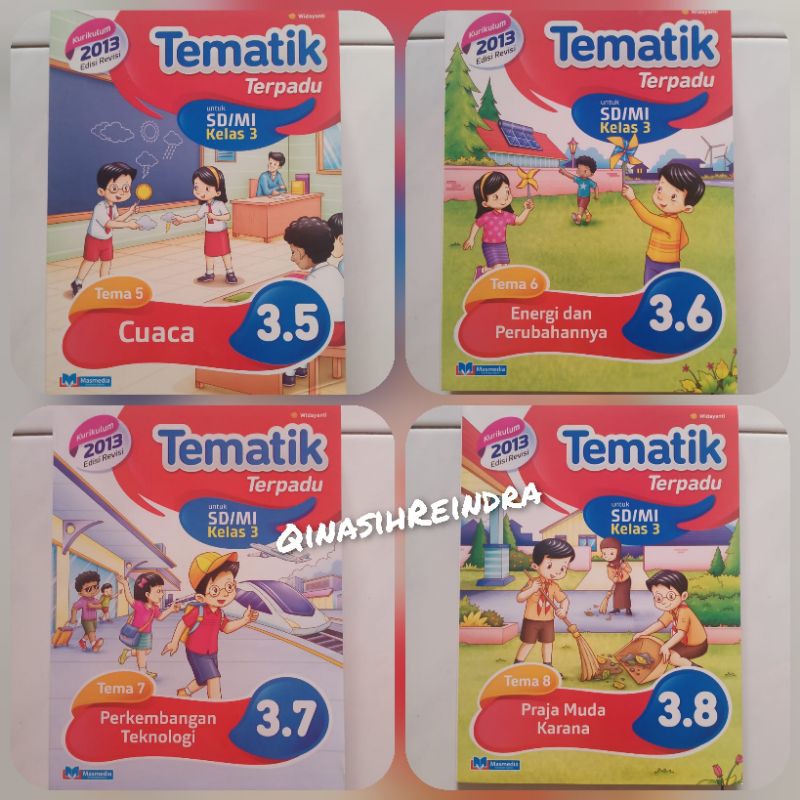 1 SET Tematik Masmedia kelas 3 Semester 2 K13