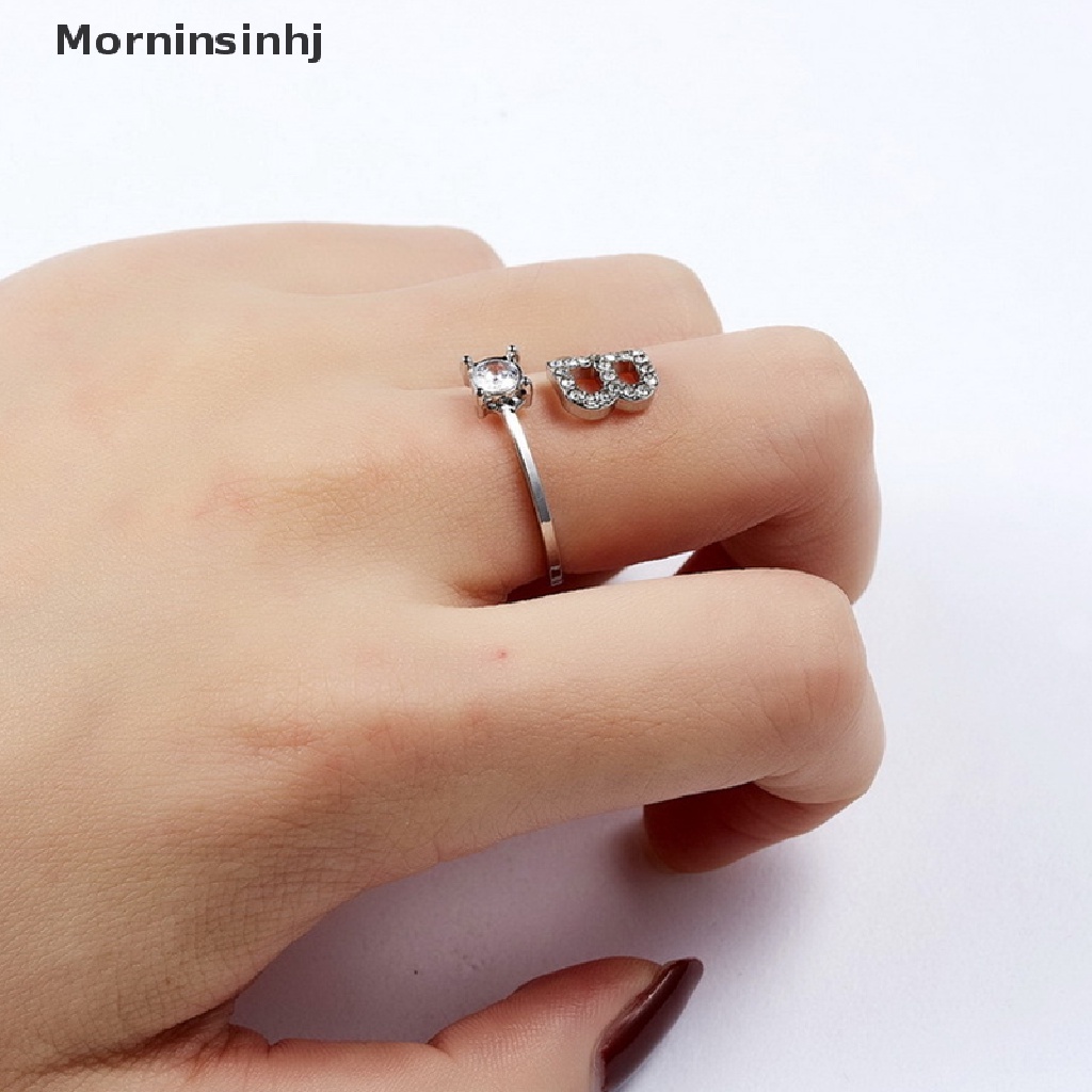 Mornin Cincin Perak925 Sterling Untuk Wanita Perhiasan Pesta Pernikahan 26huruf Bukaan Bening id