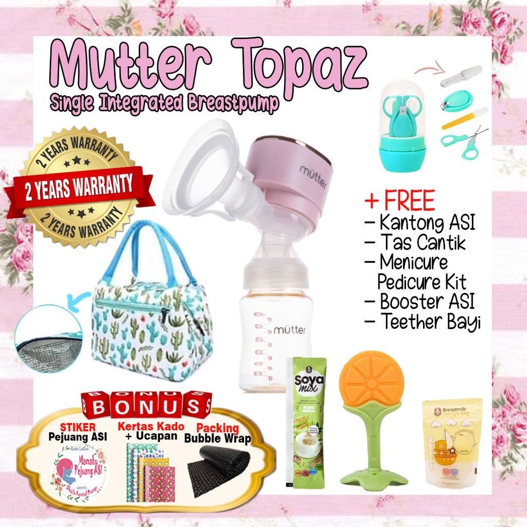 MUTTER TOPAZ Pompa ASI Elektrik Integrated Breast Pump