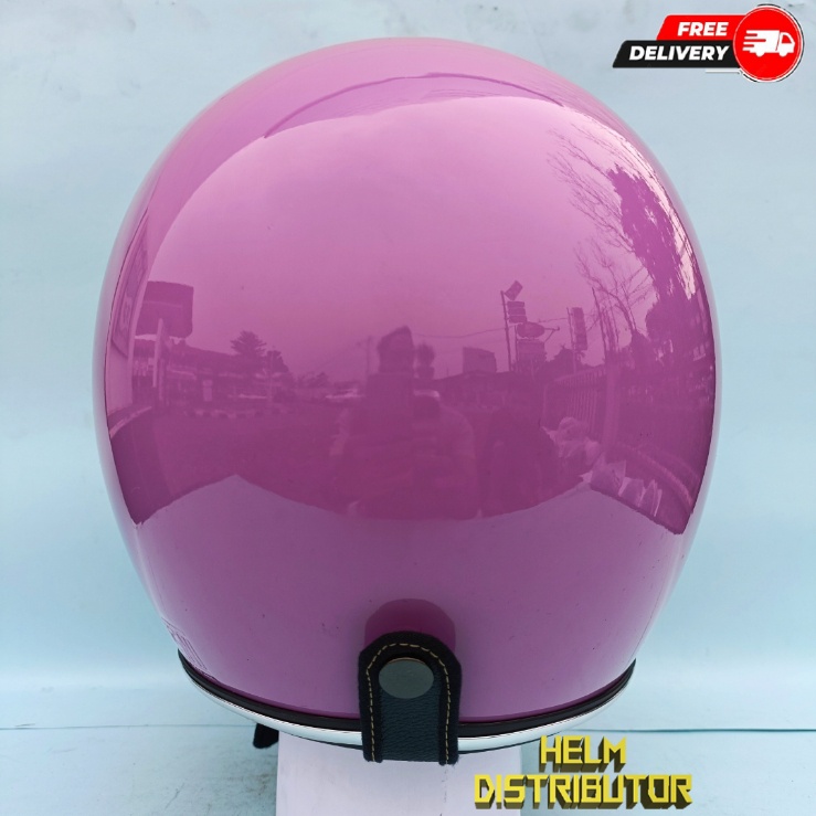 Helm Bogo DewasaLis Chrome Kaca Cembung Silver/Pelangi,Kualitas Premium Untuk Pria dan Wanita SNI COD