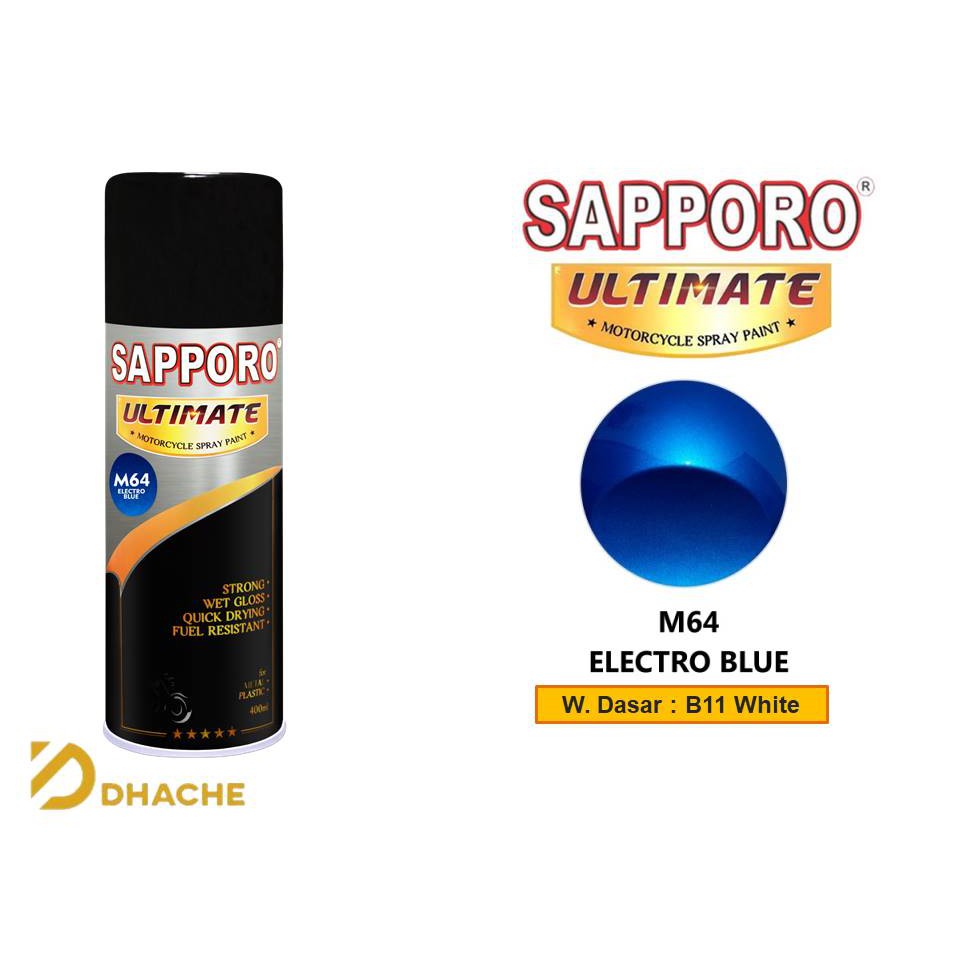 Cat Semprot Sapporo Ultimate M64 Electro Blue / Sapporo Spray / Pilok / Pylox