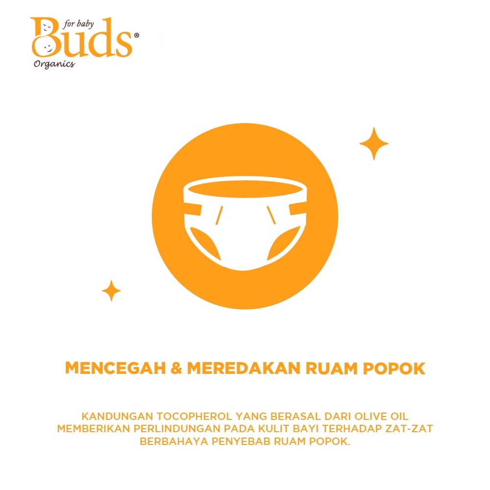 BUDS ORGANICS NAPPY TIME CHANGE CREAM 75ML LOTION PERAWATAN RUAM POPOK BAYI