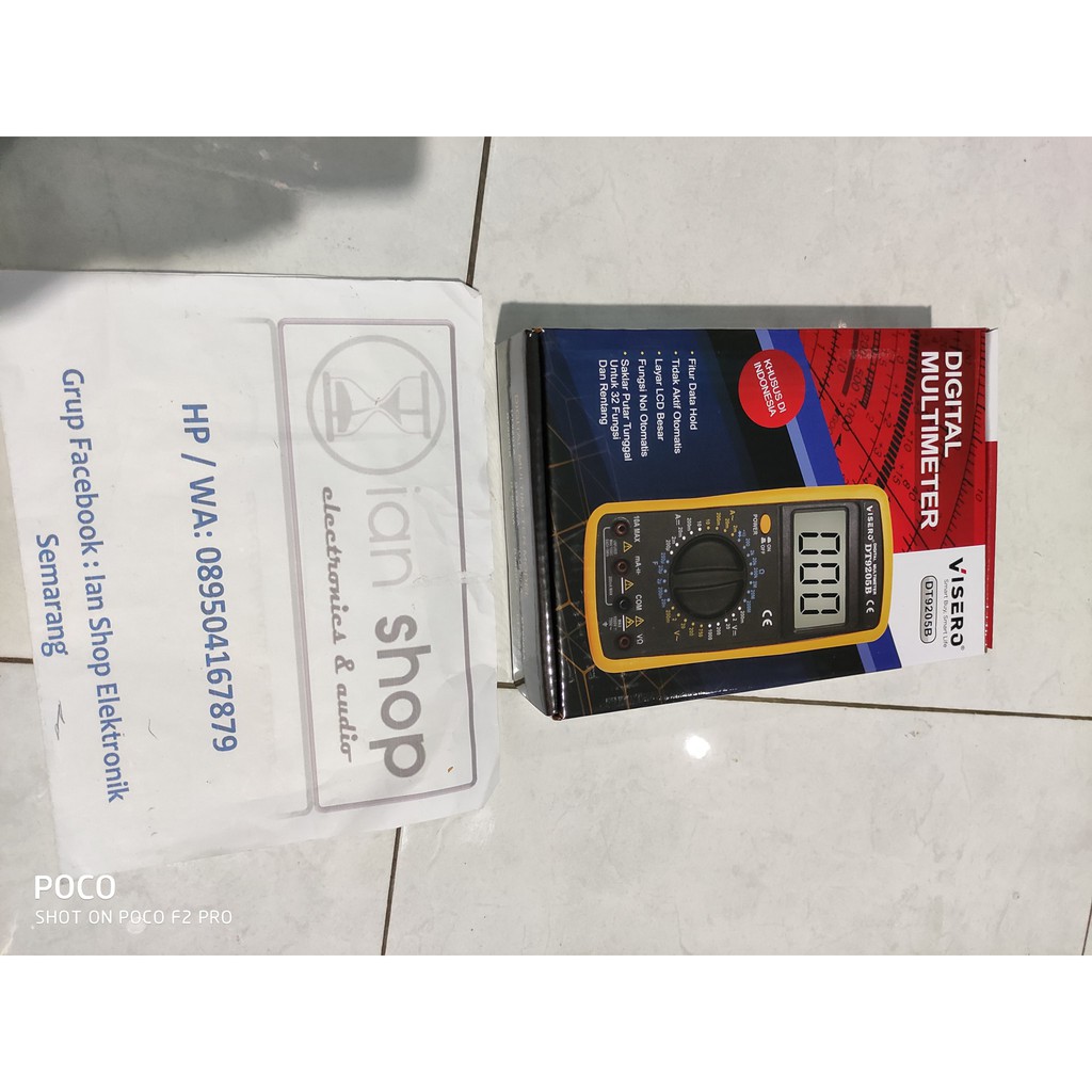 Multimeter MultiTester Digital Visero DT9205B