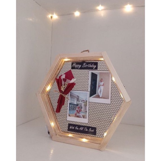 (CUSTOM) SPESIAL  PROMO Hexa JARING/hexa stik/hexagonal/frame stik aesthetic/kado hadiah custom