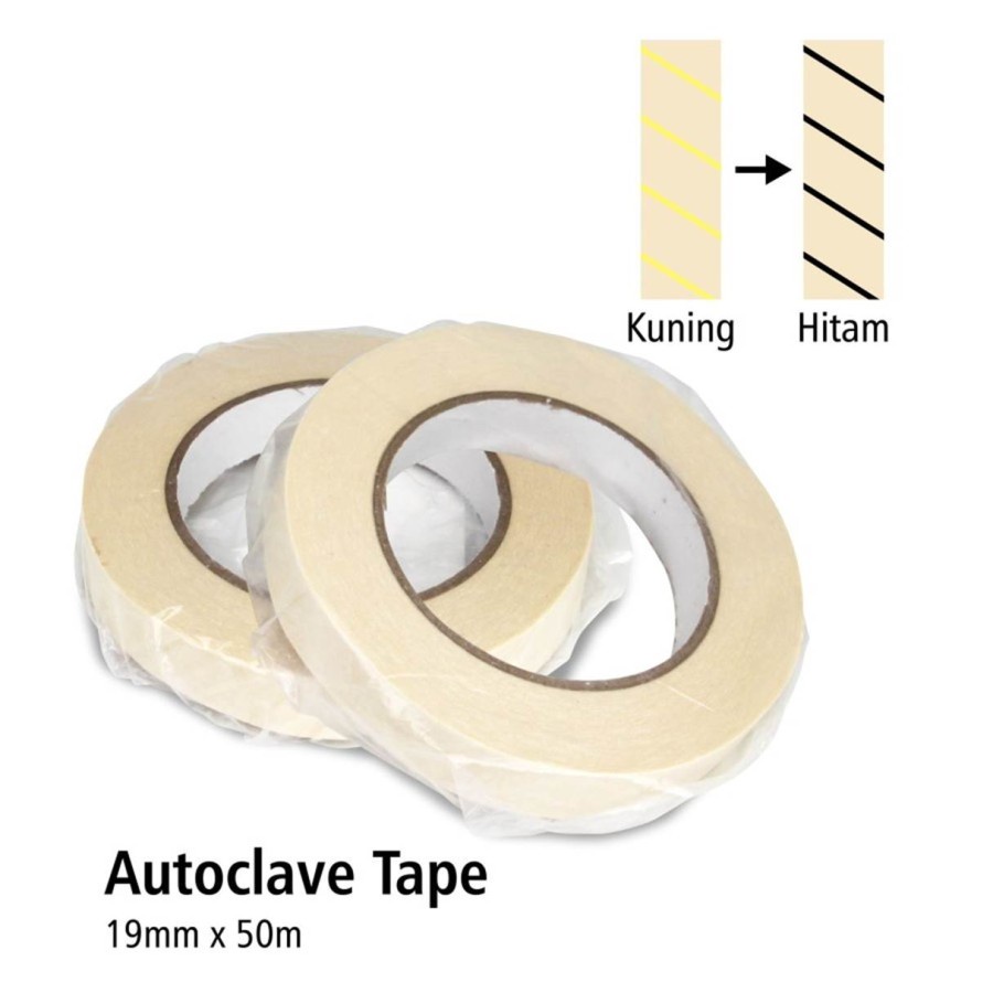 Autoclave Tape Indicator Steam Sterilisasi Onemed 19 mm x 50 mm Roll OJ2