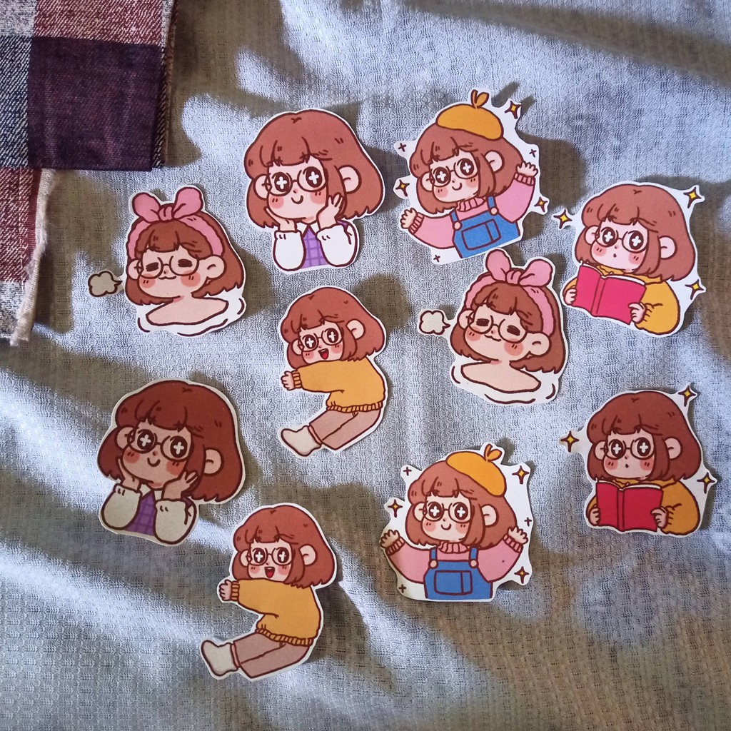 

Girls Waterproof Sticker / Sticker Aesthetic / Sticker Journal / Stiker Jurnal / Alat Tulis
