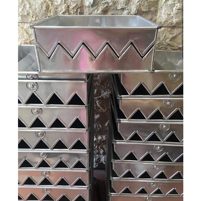 loyang kue bolu lapis bogor surabaya zigzag 20x20 cm