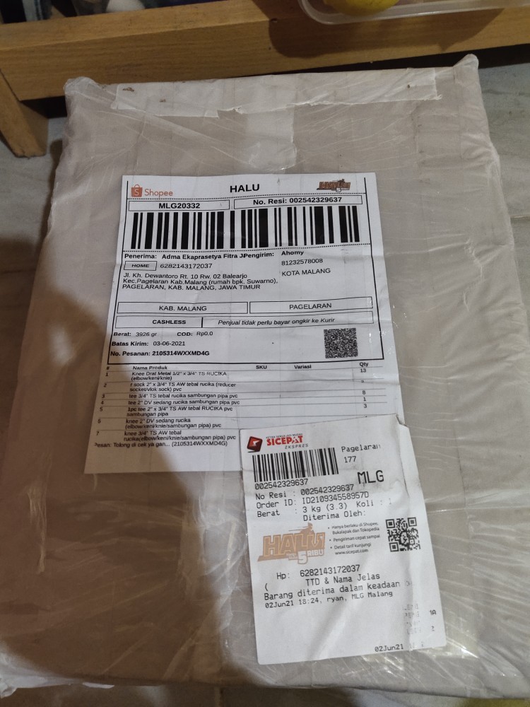 Knee 3/4” Ts Aw Tebal Rucika(elbow/keni/knie/sambungan Pipa) Pvc