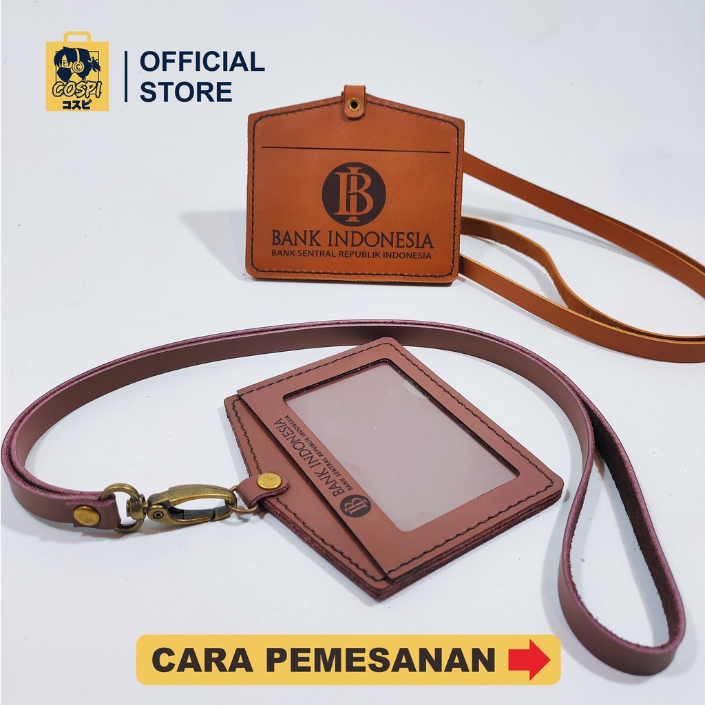 

ID Card Holder Kulit Landscape - Leather ID Card Holder - 2 Slot ID Card Holder - Customized