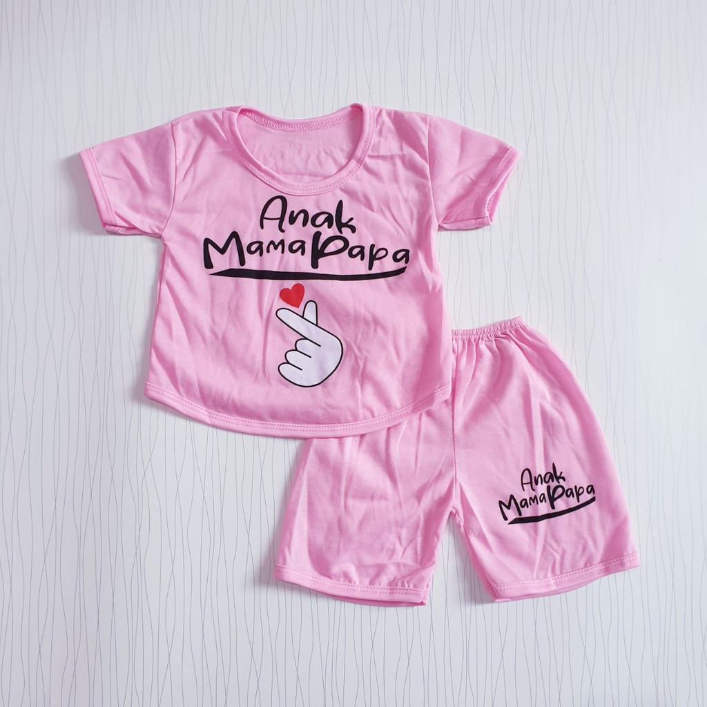 COD Bayar Ditempat Baju Setelan Anak Perempuan Anak Mama Papa Baby Alicia