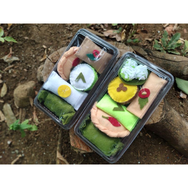Mainan Edukasi Replika Makanan Jajanan Pasar Flanel