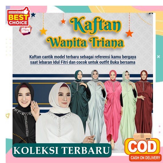 Avisa Kaftan Lebaran Series 2022 Premium  Crepe By Moela Gamis Kaftan Sezana Termurh - Dress Wanita 