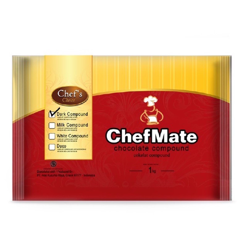 

Chefmate Dark White Compound 1kg Coklat Batang