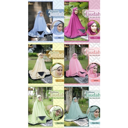 MUKENA JAUDAH|MUKENA DEWASA|FREE TAS|AHZA