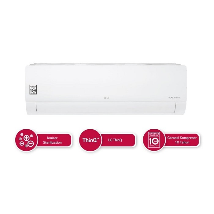 LG E10SV5 AC Split Plasma DUALCOOL with Watt Control-Smart 1 PK