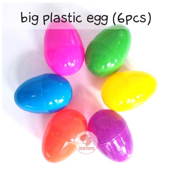 Zoetoys Big Plastic Egg | Hampers Telur Paskah Easter Egg | 8cm Telur Hadiah Kejutan Isi Mainan Surprise Egg Souvenir Koleksi Figure