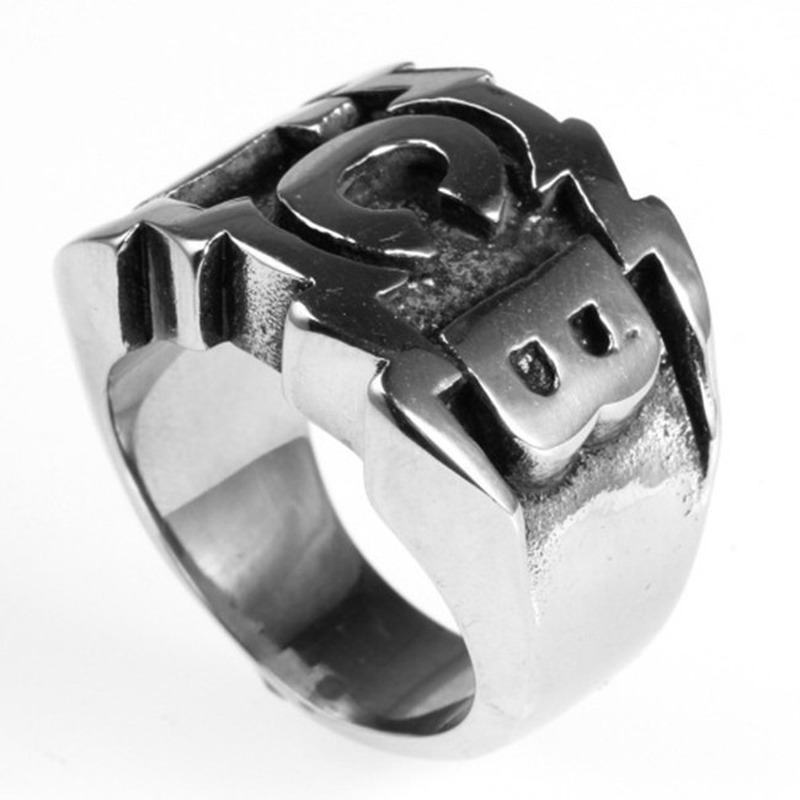 Men's Fashion Vintage TCB Letter Ring Punk Jewelry Accessories