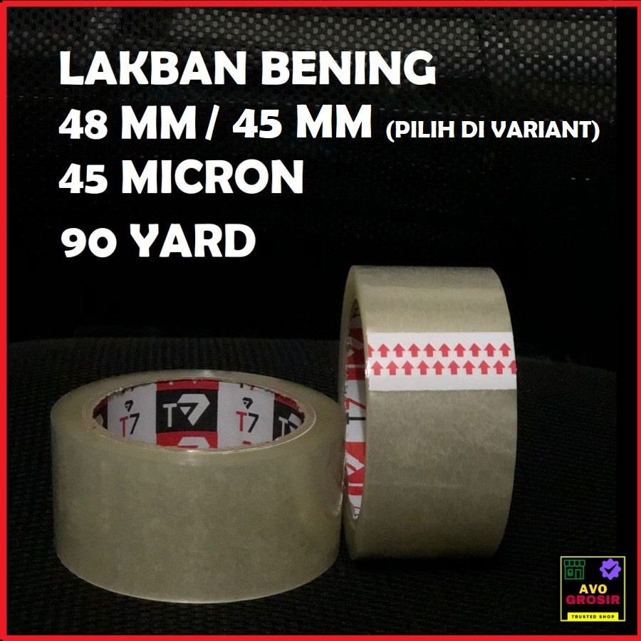 

lakban bening coklat isolasi 48mm 2 inch 90 yard harga pabrik termurah